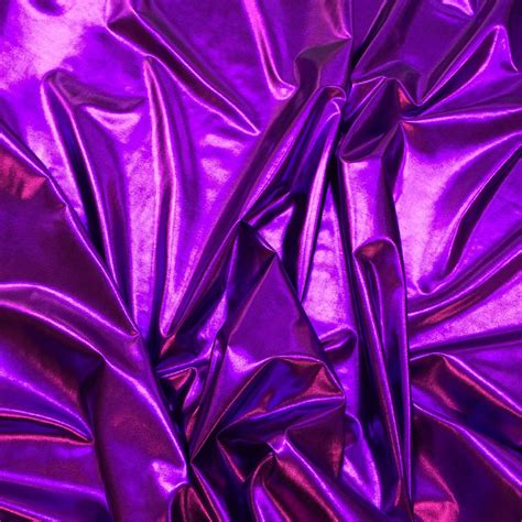 metallic purple stretch fabric|Metallic Shiny All Over Foil Stretch Polyester Spandex Fabric by .